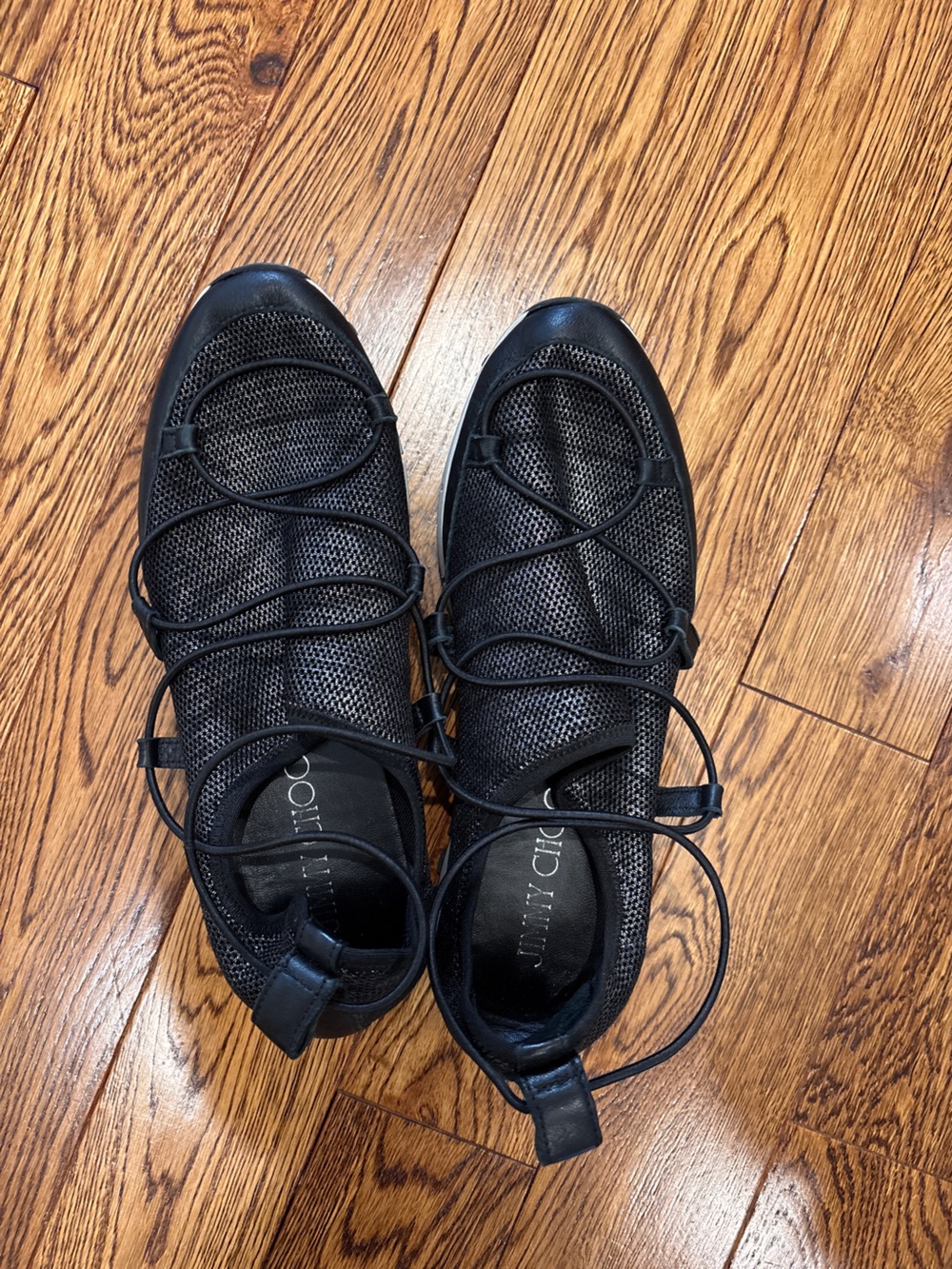 Jimmy Choo Black/Silver Slip-on Sneakers